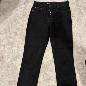 GRLFRND Women's Black Straight Leg Karolina Jeans